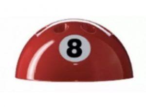 8 ball cue stand for up to 9 cues RED