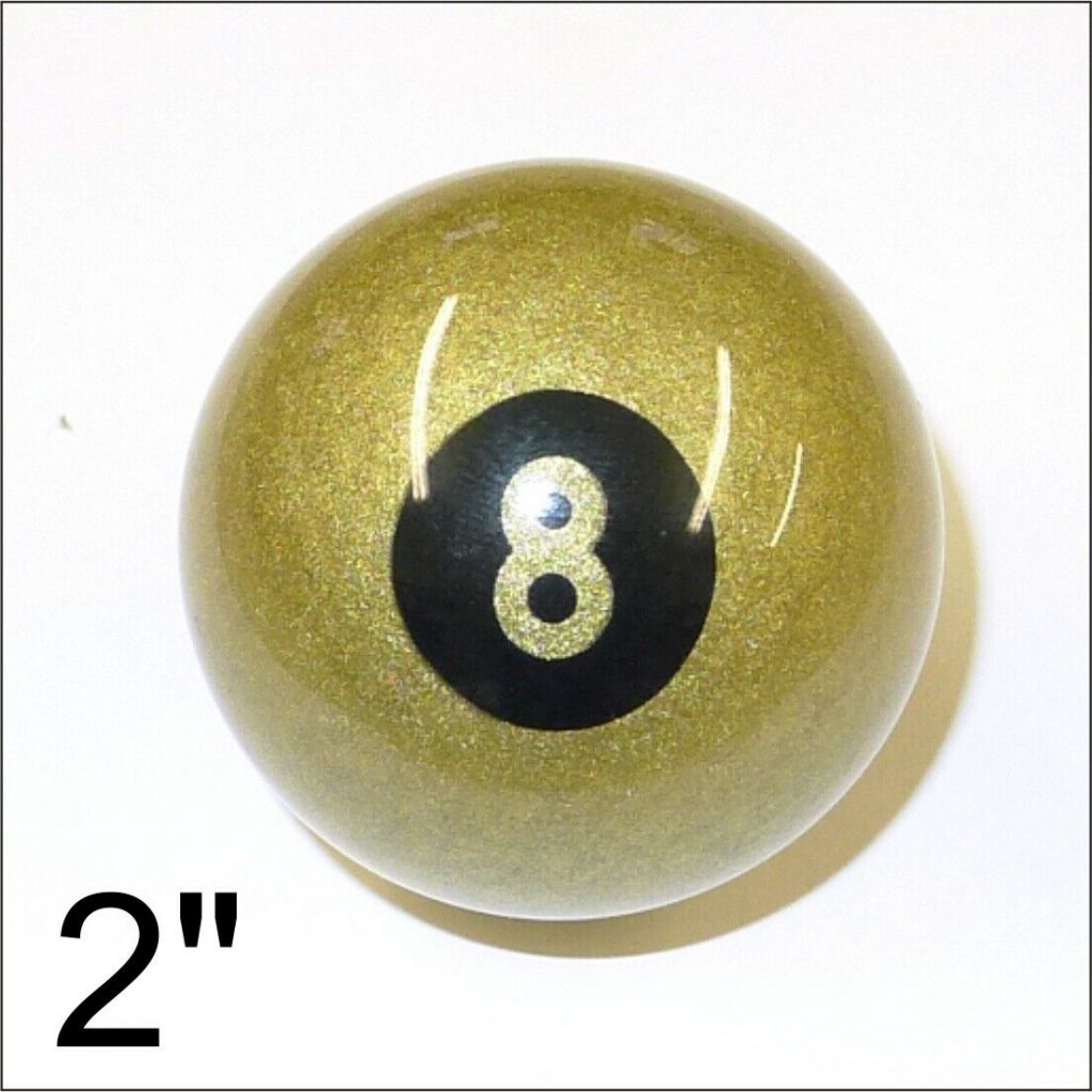 ARAMITH super sparkling GOLDEN 8 ball 2″ Bulldog Billiards UK