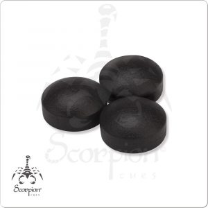 SCORPION cue tip.. PLAYING tip 14mm x 1 tip BLACK