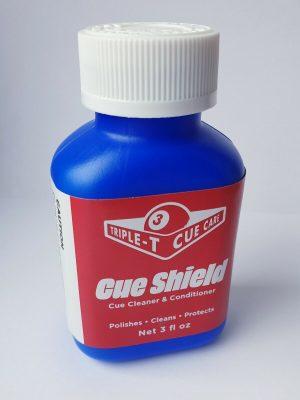 TRIPLE T CUE SHIELD cue cleaner and shaft conditioner 3oz bottle