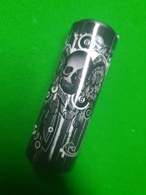 EIGHT BALL MAFIA winged skull £1 coin holder