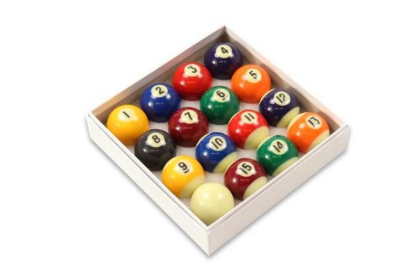 41mm kids economy spots and stripes pool balls (1 5/8") COMPLETE WITH FREE TRIANGLE! - Image 2