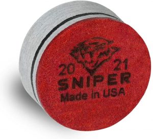 TIGER SNIPER cue tip 14mm x 1 laminated Boar Hide