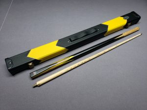 Spartan Fury 2 piece centre jointed cue and Baize Master deluxe arrows hard case set YELLOW