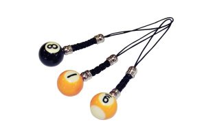 Pool ball charm/zipper pull/cue bag or case hanger 9 BALL