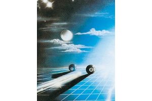 Sky and 8 balls games room decor poster  60 x 85cm