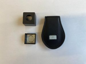 Soft leather chalk holder clip with cube chalk holder