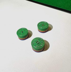 Baize Master Multi Coloured Luxury Laminated Cue Tip x 1 MEDIUM