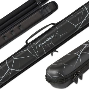 Powerglide SVARTUR soft touch case for centre jointed cues with carry strap and handle NOIR