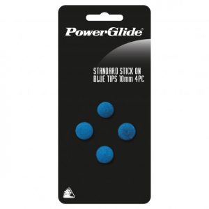 POWERGLIDE stick on blue cue tips x4 9mm