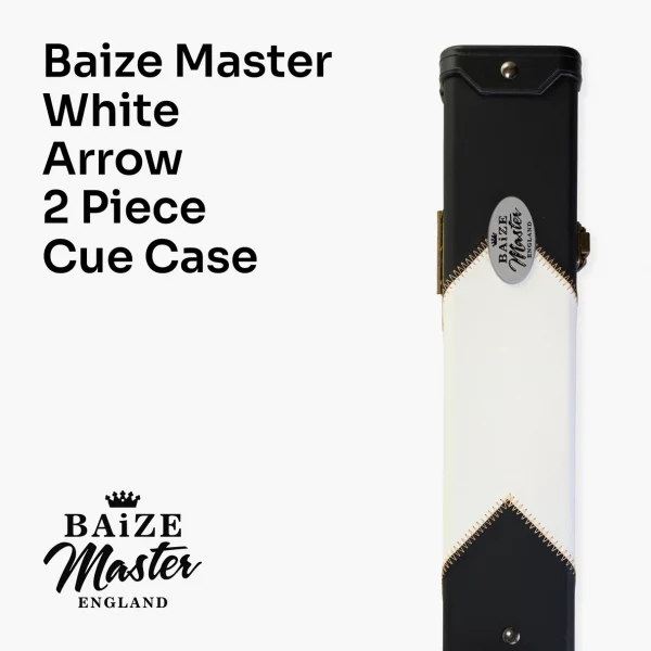 Baize Master Deluxe arrows 2 piece matching interior case WHITE for centre jointed cues - Image 7
