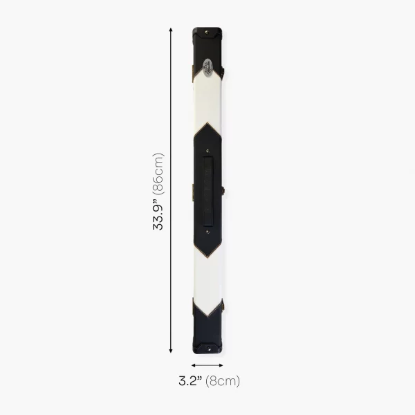 Baize Master Deluxe arrows 2 piece matching interior case WHITE for centre jointed cues - Image 4