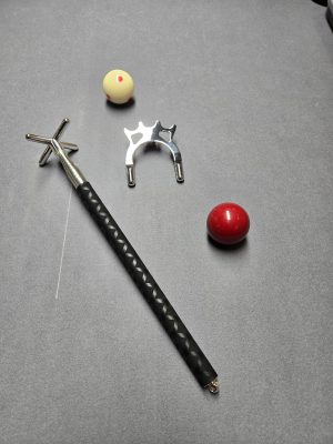 Modern extending telescopic rest with chrome cross head rest and spider bridge head