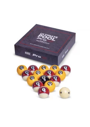 Ultimate Pool official pro 15 Dynasphere 2" pool ball set with 1 7/8" cue ball