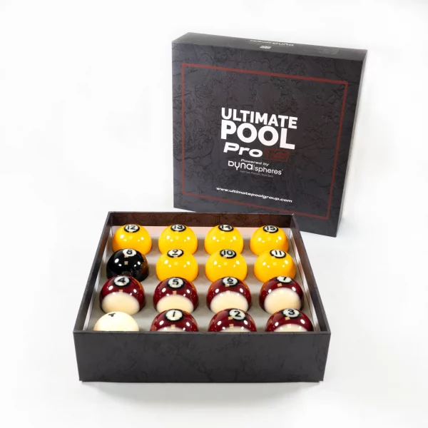 Ultimate Pool official pro 15 Dynasphere 2″ pool ball set with 1 7/8 ...