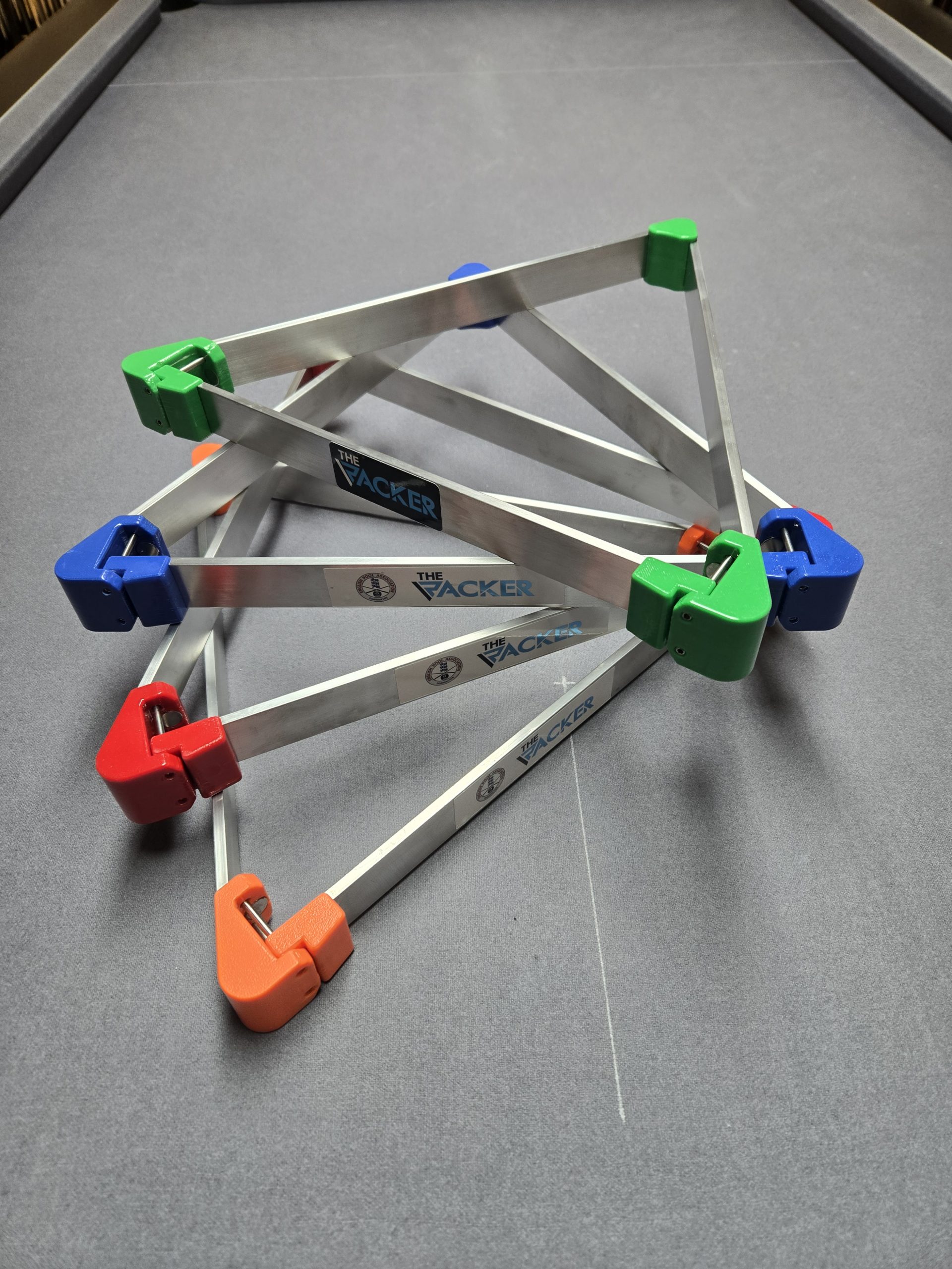 Racker professional sprung loaded triangle for English pool (2" balls) COLOURED... CHOOSE