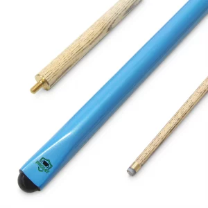 Pro 147 sky blue 2 piece centre jointed ash cue
