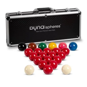 Dynaspheres PHANTOM premium 2 1/16" full sized snooker ball set in quality case.. 0.5g tolerance per ball
