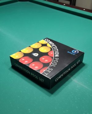 2" quality Reds and Yellows pool balls with 1 7/8" white